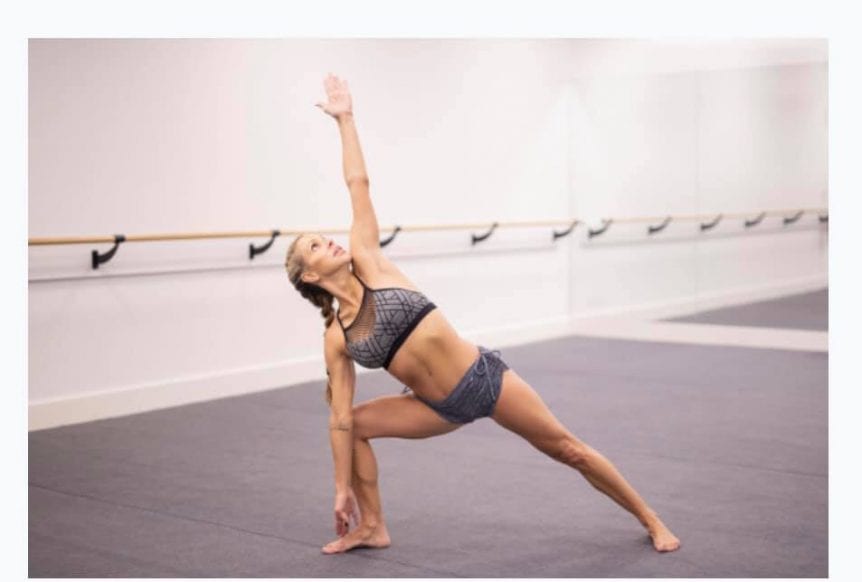 Belinda Holmes Trikonasana Pose Eastside Yoga Adelaide