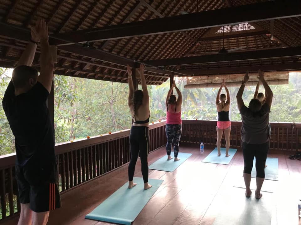 Yoga class in yoga shala - Bali yoga retreat with Eastside Yoga and Pilates
