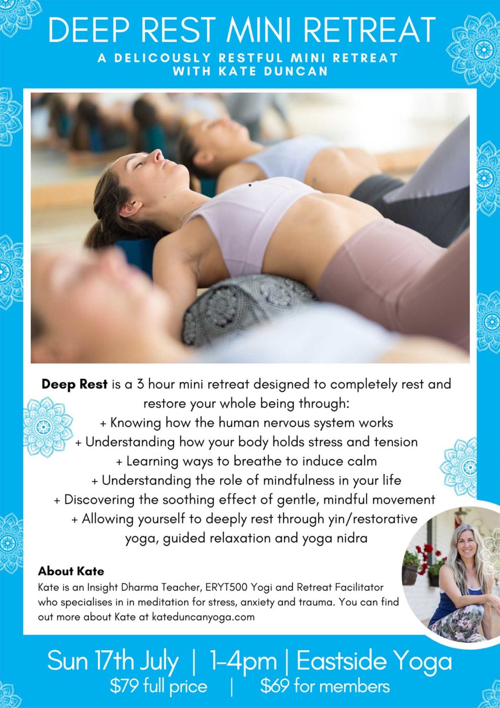 Deep RestMin Retreat at Eastside Yoga and Pilates
